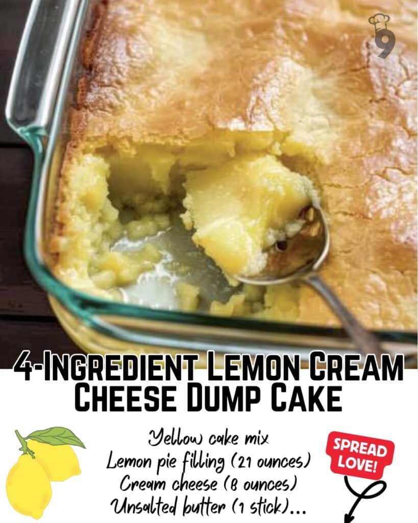 4-Ingredient Lemon Cream Cheese Dump Cake: A Heavenly Delight! - Nine ...