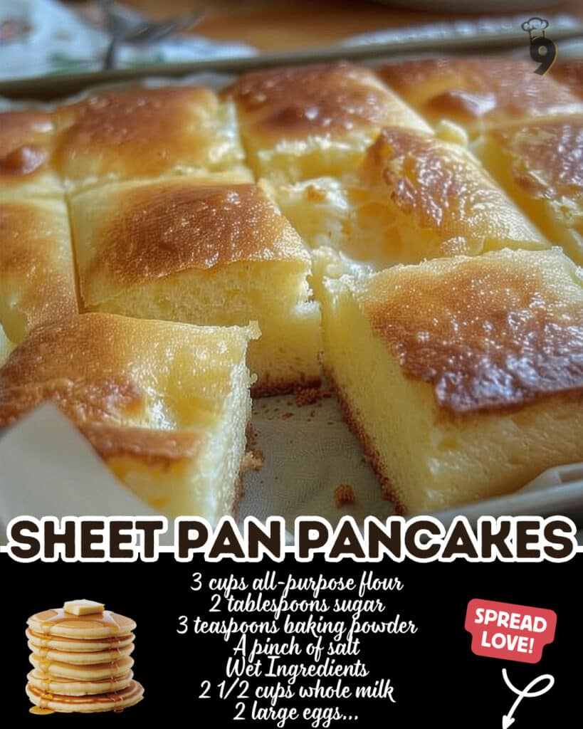 Family Friendly Sheet Pan Pancakes Pinterest Pin